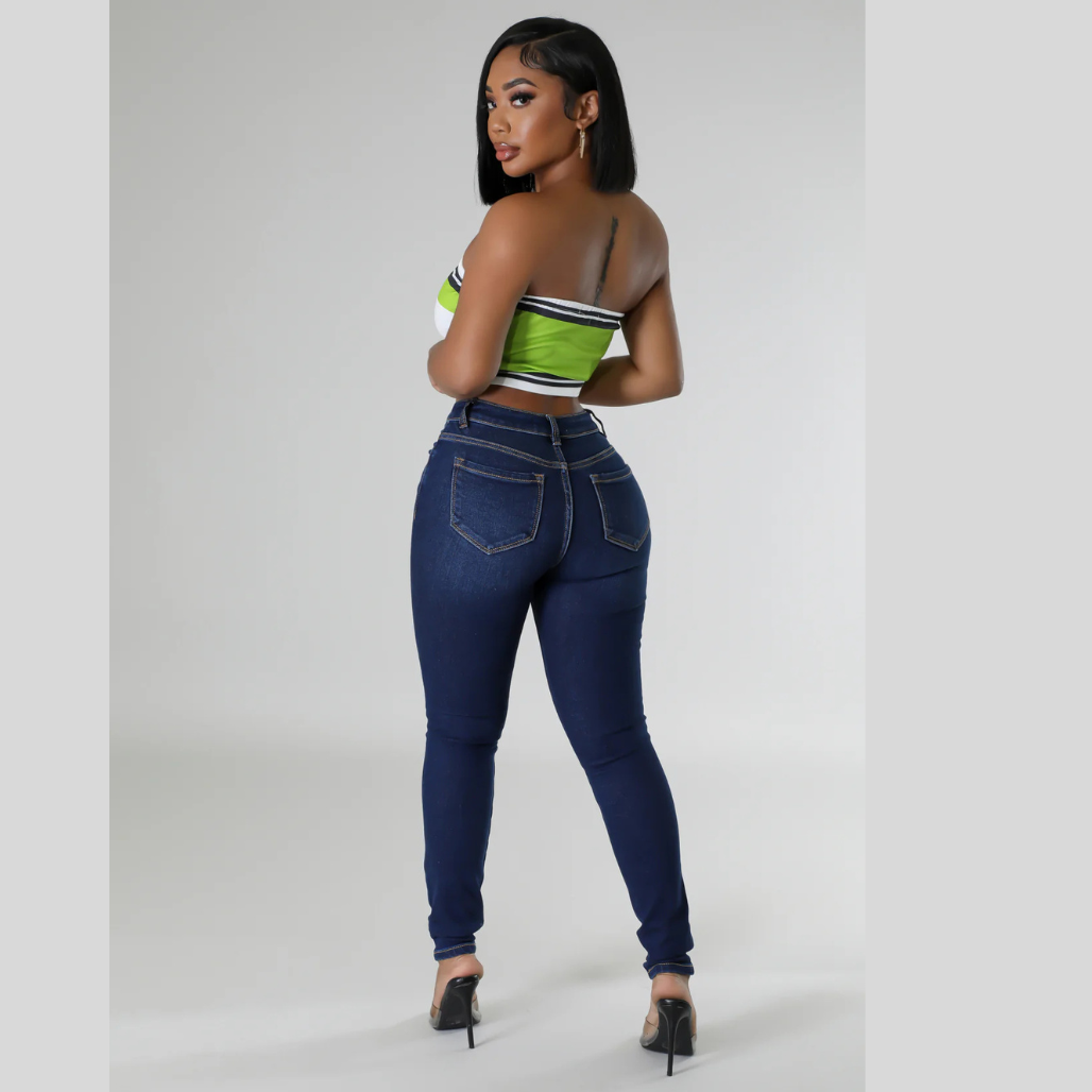 Sculpt & Slay Dark-Wash Skinny Jeans