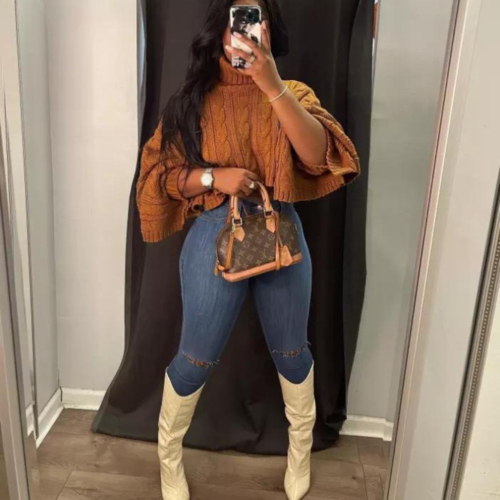 A-Symmetrical Crop Sweater