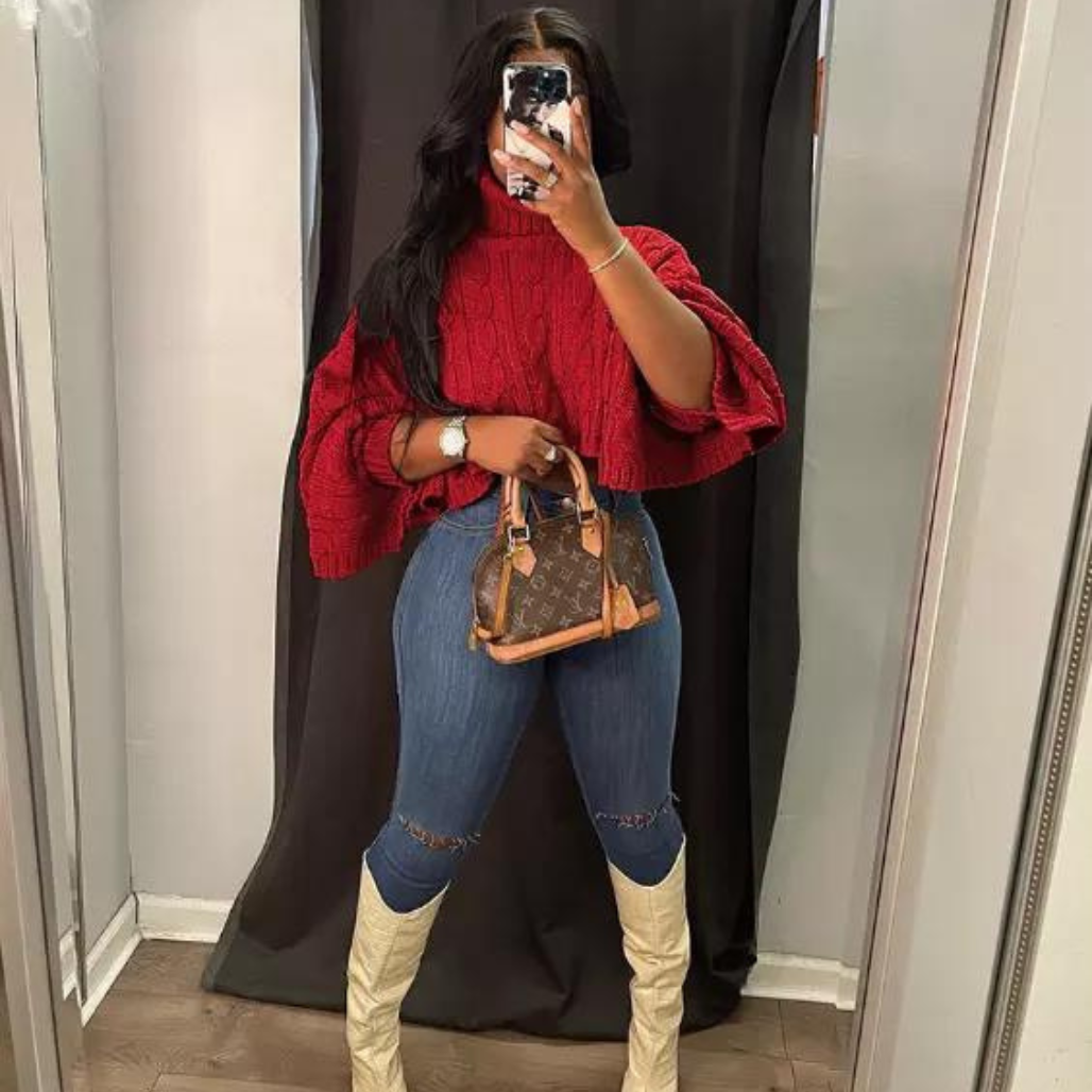 A-Symmetrical Crop Sweater